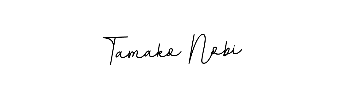 How to make Tamako Nobi name signature. Use BallpointsItalic-DORy9 style for creating short signs online. This is the latest handwritten sign. Tamako Nobi signature style 11 images and pictures png
