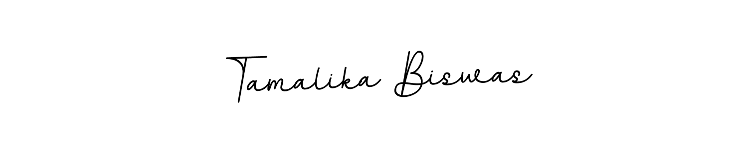 How to make Tamalika Biswas name signature. Use BallpointsItalic-DORy9 style for creating short signs online. This is the latest handwritten sign. Tamalika Biswas signature style 11 images and pictures png