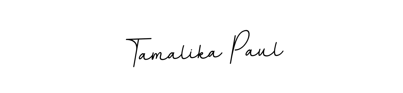 The best way (BallpointsItalic-DORy9) to make a short signature is to pick only two or three words in your name. The name Tamalika Paul include a total of six letters. For converting this name. Tamalika Paul signature style 11 images and pictures png