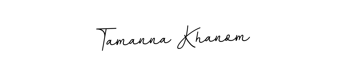 How to make Tamanna Khanom name signature. Use BallpointsItalic-DORy9 style for creating short signs online. This is the latest handwritten sign. Tamanna Khanom signature style 11 images and pictures png