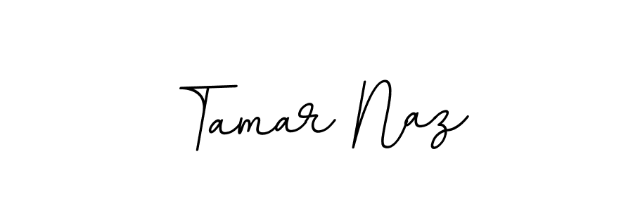 This is the best signature style for the Tamar Naz name. Also you like these signature font (BallpointsItalic-DORy9). Mix name signature. Tamar Naz signature style 11 images and pictures png