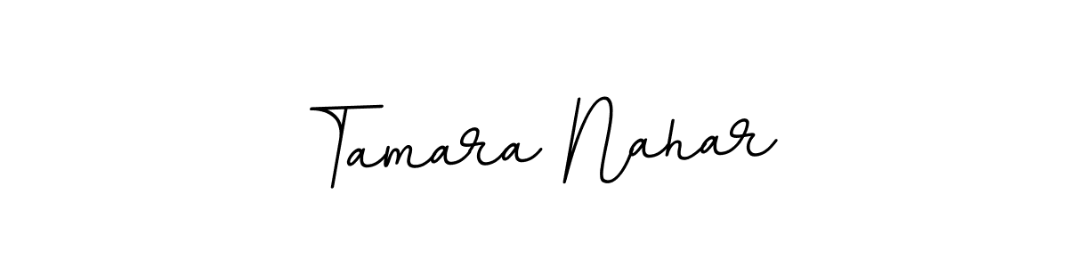 The best way (BallpointsItalic-DORy9) to make a short signature is to pick only two or three words in your name. The name Tamara Nahar include a total of six letters. For converting this name. Tamara Nahar signature style 11 images and pictures png