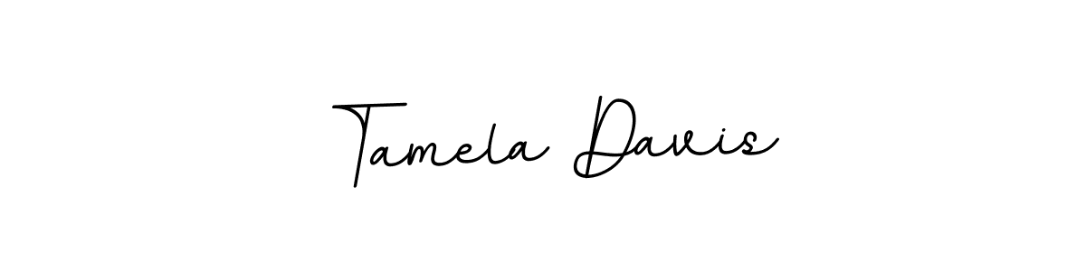 You should practise on your own different ways (BallpointsItalic-DORy9) to write your name (Tamela Davis) in signature. don't let someone else do it for you. Tamela Davis signature style 11 images and pictures png