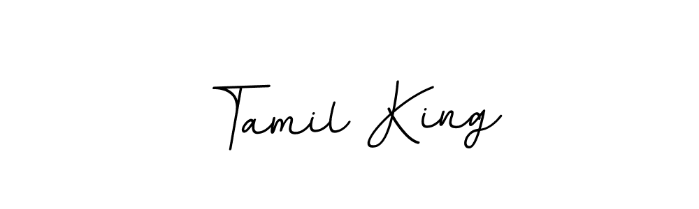 Use a signature maker to create a handwritten signature online. With this signature software, you can design (BallpointsItalic-DORy9) your own signature for name Tamil King. Tamil King signature style 11 images and pictures png