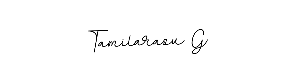 You should practise on your own different ways (BallpointsItalic-DORy9) to write your name (Tamilarasu G) in signature. don't let someone else do it for you. Tamilarasu G signature style 11 images and pictures png
