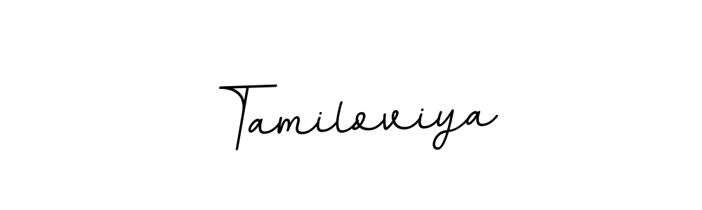 Design your own signature with our free online signature maker. With this signature software, you can create a handwritten (BallpointsItalic-DORy9) signature for name Tamiloviya. Tamiloviya signature style 11 images and pictures png