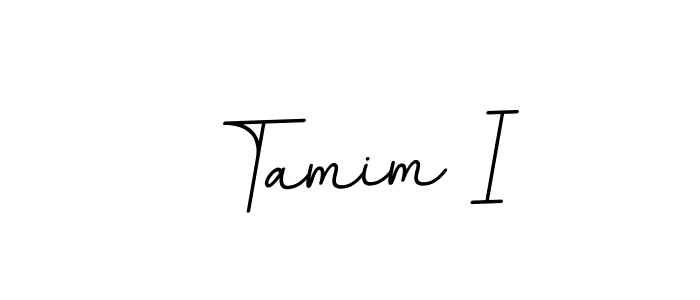 How to make Tamim I name signature. Use BallpointsItalic-DORy9 style for creating short signs online. This is the latest handwritten sign. Tamim I signature style 11 images and pictures png
