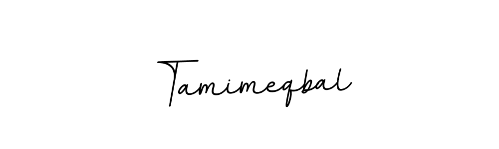 You should practise on your own different ways (BallpointsItalic-DORy9) to write your name (Tamimeqbal) in signature. don't let someone else do it for you. Tamimeqbal signature style 11 images and pictures png