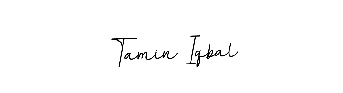 The best way (BallpointsItalic-DORy9) to make a short signature is to pick only two or three words in your name. The name Tamin Iqbal include a total of six letters. For converting this name. Tamin Iqbal signature style 11 images and pictures png