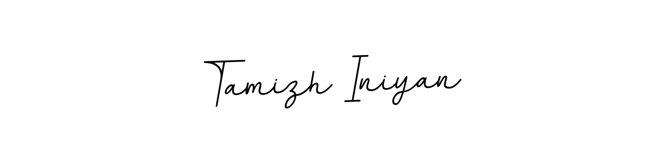 BallpointsItalic-DORy9 is a professional signature style that is perfect for those who want to add a touch of class to their signature. It is also a great choice for those who want to make their signature more unique. Get Tamizh Iniyan name to fancy signature for free. Tamizh Iniyan signature style 11 images and pictures png