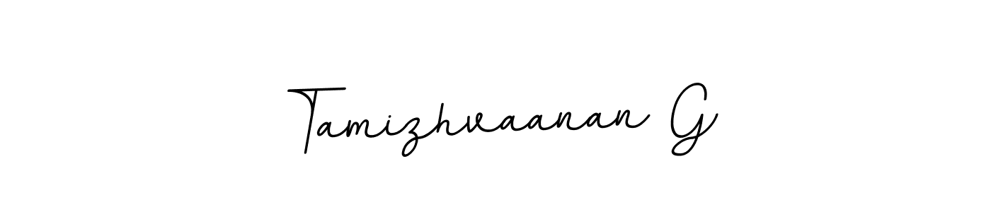 Create a beautiful signature design for name Tamizhvaanan G. With this signature (BallpointsItalic-DORy9) fonts, you can make a handwritten signature for free. Tamizhvaanan G signature style 11 images and pictures png