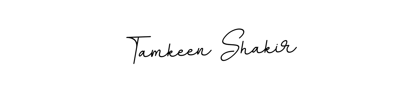 Create a beautiful signature design for name Tamkeen Shakir. With this signature (BallpointsItalic-DORy9) fonts, you can make a handwritten signature for free. Tamkeen Shakir signature style 11 images and pictures png