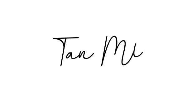 How to make Tan Ml name signature. Use BallpointsItalic-DORy9 style for creating short signs online. This is the latest handwritten sign. Tan Ml signature style 11 images and pictures png