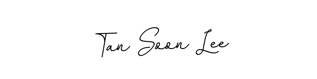 The best way (BallpointsItalic-DORy9) to make a short signature is to pick only two or three words in your name. The name Tan Soon Lee include a total of six letters. For converting this name. Tan Soon Lee signature style 11 images and pictures png