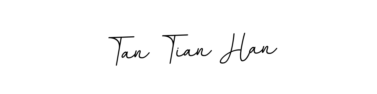 Use a signature maker to create a handwritten signature online. With this signature software, you can design (BallpointsItalic-DORy9) your own signature for name Tan Tian Han. Tan Tian Han signature style 11 images and pictures png