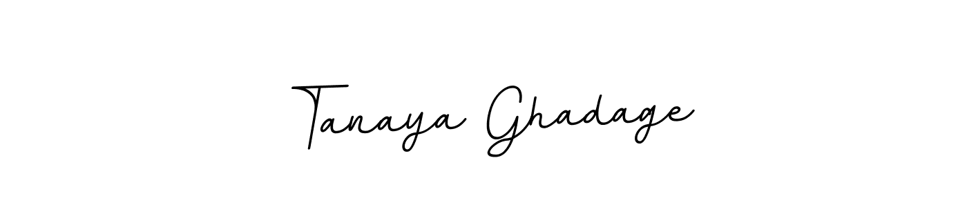 How to make Tanaya Ghadage name signature. Use BallpointsItalic-DORy9 style for creating short signs online. This is the latest handwritten sign. Tanaya Ghadage signature style 11 images and pictures png