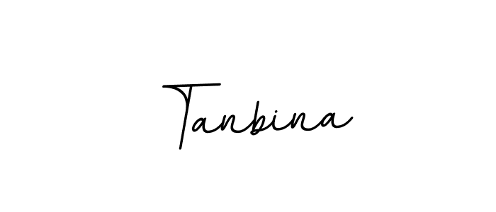 How to make Tanbina name signature. Use BallpointsItalic-DORy9 style for creating short signs online. This is the latest handwritten sign. Tanbina signature style 11 images and pictures png