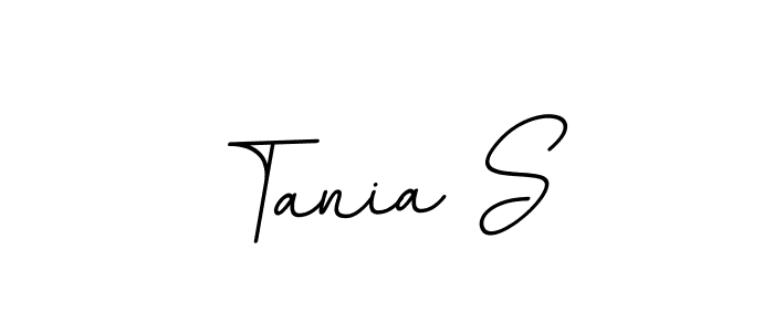 How to make Tania S name signature. Use BallpointsItalic-DORy9 style for creating short signs online. This is the latest handwritten sign. Tania S signature style 11 images and pictures png