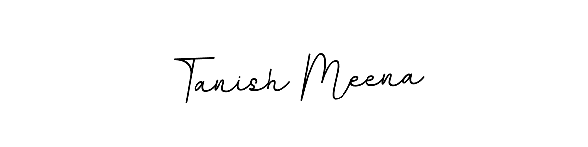 The best way (BallpointsItalic-DORy9) to make a short signature is to pick only two or three words in your name. The name Tanish Meena include a total of six letters. For converting this name. Tanish Meena signature style 11 images and pictures png