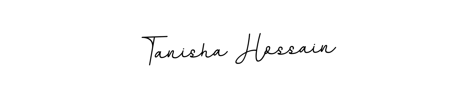 You should practise on your own different ways (BallpointsItalic-DORy9) to write your name (Tanisha Hossain) in signature. don't let someone else do it for you. Tanisha Hossain signature style 11 images and pictures png