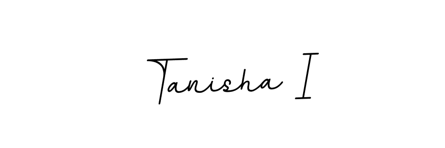 Use a signature maker to create a handwritten signature online. With this signature software, you can design (BallpointsItalic-DORy9) your own signature for name Tanisha I. Tanisha I signature style 11 images and pictures png
