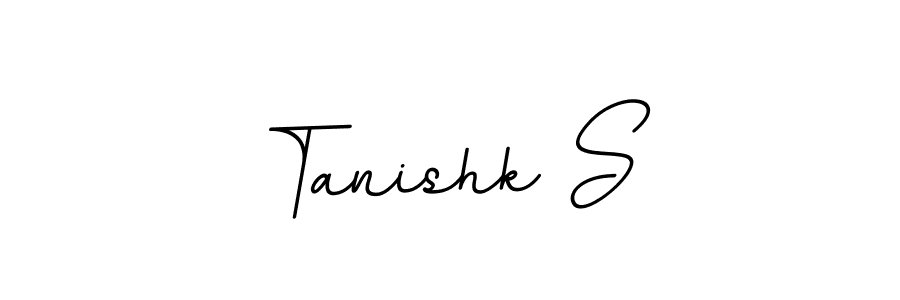 The best way (BallpointsItalic-DORy9) to make a short signature is to pick only two or three words in your name. The name Tanishk S include a total of six letters. For converting this name. Tanishk S signature style 11 images and pictures png