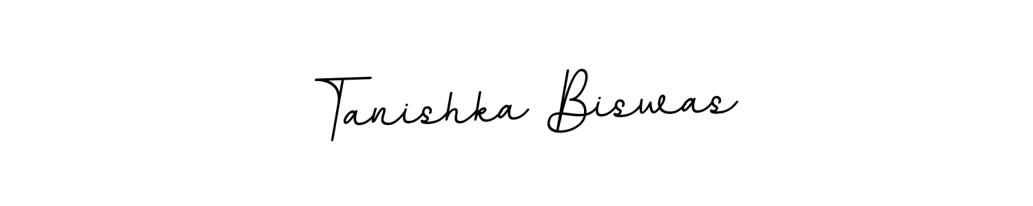 The best way (BallpointsItalic-DORy9) to make a short signature is to pick only two or three words in your name. The name Tanishka Biswas include a total of six letters. For converting this name. Tanishka Biswas signature style 11 images and pictures png
