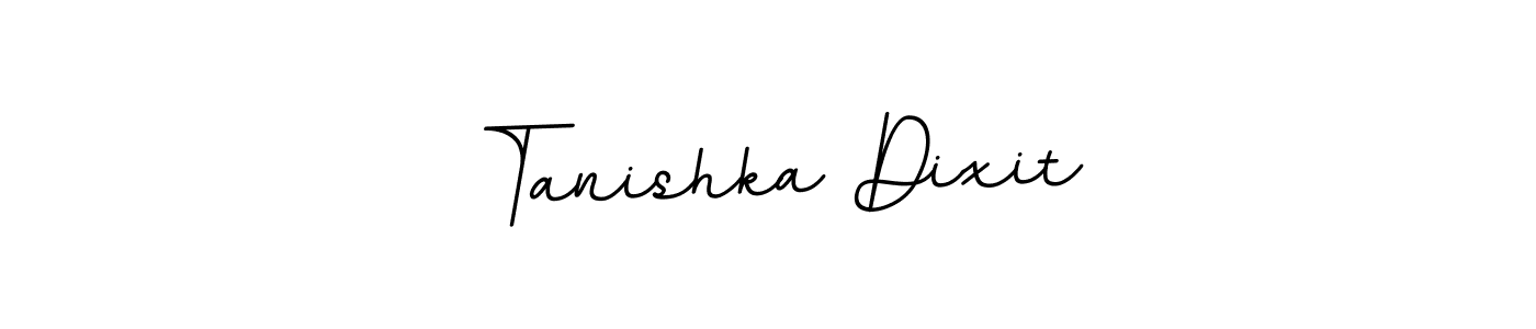 Create a beautiful signature design for name Tanishka Dixit. With this signature (BallpointsItalic-DORy9) fonts, you can make a handwritten signature for free. Tanishka Dixit signature style 11 images and pictures png