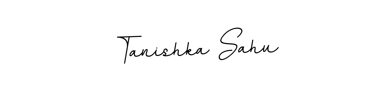 Design your own signature with our free online signature maker. With this signature software, you can create a handwritten (BallpointsItalic-DORy9) signature for name Tanishka Sahu. Tanishka Sahu signature style 11 images and pictures png