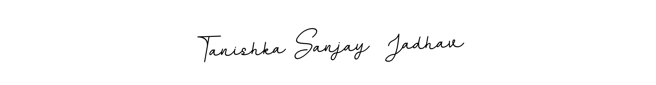 Create a beautiful signature design for name Tanishka Sanjay  Jadhav. With this signature (BallpointsItalic-DORy9) fonts, you can make a handwritten signature for free. Tanishka Sanjay  Jadhav signature style 11 images and pictures png