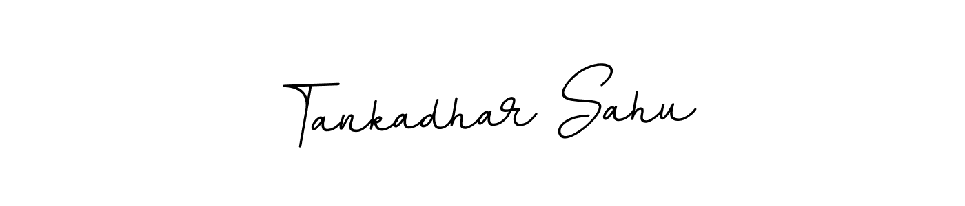 How to make Tankadhar Sahu name signature. Use BallpointsItalic-DORy9 style for creating short signs online. This is the latest handwritten sign. Tankadhar Sahu signature style 11 images and pictures png