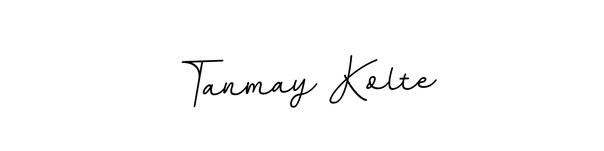 This is the best signature style for the Tanmay Kolte name. Also you like these signature font (BallpointsItalic-DORy9). Mix name signature. Tanmay Kolte signature style 11 images and pictures png