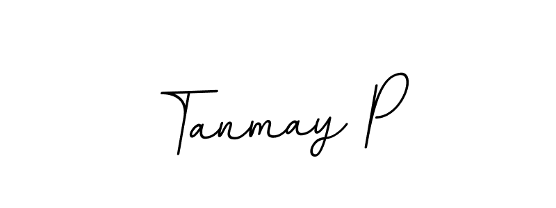 Design your own signature with our free online signature maker. With this signature software, you can create a handwritten (BallpointsItalic-DORy9) signature for name Tanmay P. Tanmay P signature style 11 images and pictures png