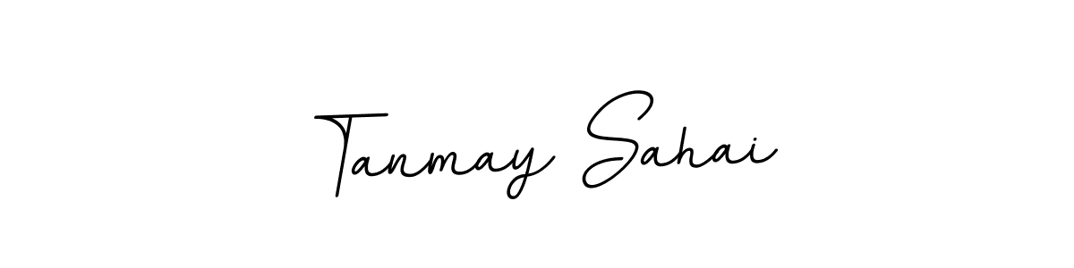 Use a signature maker to create a handwritten signature online. With this signature software, you can design (BallpointsItalic-DORy9) your own signature for name Tanmay Sahai. Tanmay Sahai signature style 11 images and pictures png