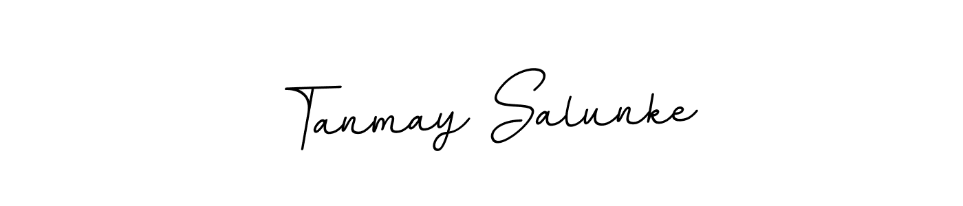How to make Tanmay Salunke name signature. Use BallpointsItalic-DORy9 style for creating short signs online. This is the latest handwritten sign. Tanmay Salunke signature style 11 images and pictures png
