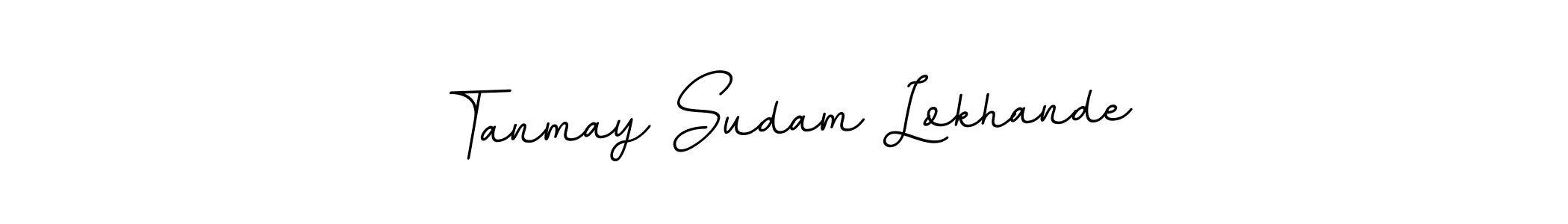 The best way (BallpointsItalic-DORy9) to make a short signature is to pick only two or three words in your name. The name Tanmay Sudam Lokhande include a total of six letters. For converting this name. Tanmay Sudam Lokhande signature style 11 images and pictures png