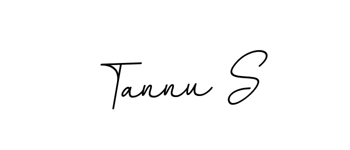 How to make Tannu S name signature. Use BallpointsItalic-DORy9 style for creating short signs online. This is the latest handwritten sign. Tannu S signature style 11 images and pictures png