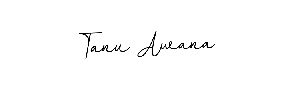 How to make Tanu Awana name signature. Use BallpointsItalic-DORy9 style for creating short signs online. This is the latest handwritten sign. Tanu Awana signature style 11 images and pictures png