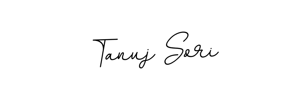 You should practise on your own different ways (BallpointsItalic-DORy9) to write your name (Tanuj Sori) in signature. don't let someone else do it for you. Tanuj Sori signature style 11 images and pictures png