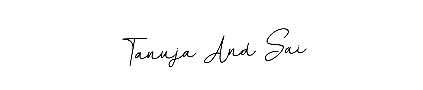 How to Draw Tanuja And Sai signature style? BallpointsItalic-DORy9 is a latest design signature styles for name Tanuja And Sai. Tanuja And Sai signature style 11 images and pictures png