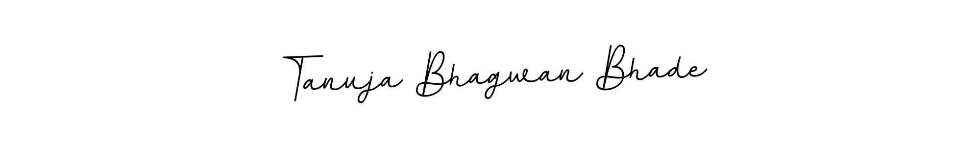 Create a beautiful signature design for name Tanuja Bhagwan Bhade. With this signature (BallpointsItalic-DORy9) fonts, you can make a handwritten signature for free. Tanuja Bhagwan Bhade signature style 11 images and pictures png