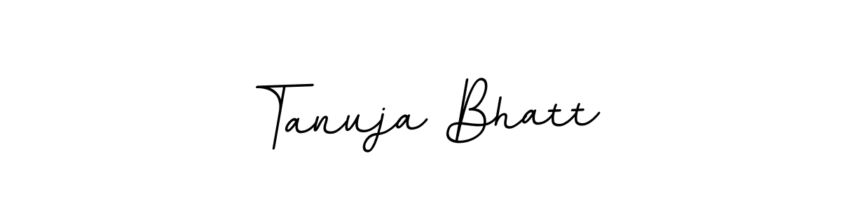 Make a beautiful signature design for name Tanuja Bhatt. With this signature (BallpointsItalic-DORy9) style, you can create a handwritten signature for free. Tanuja Bhatt signature style 11 images and pictures png