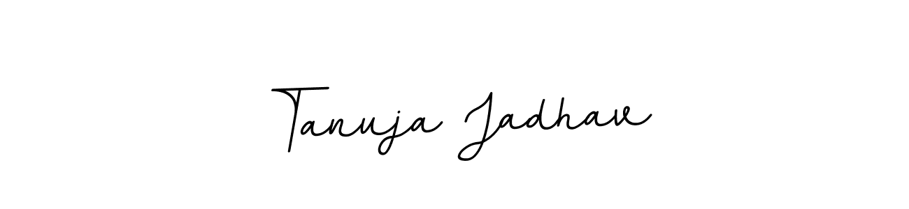 The best way (BallpointsItalic-DORy9) to make a short signature is to pick only two or three words in your name. The name Tanuja Jadhav include a total of six letters. For converting this name. Tanuja Jadhav signature style 11 images and pictures png