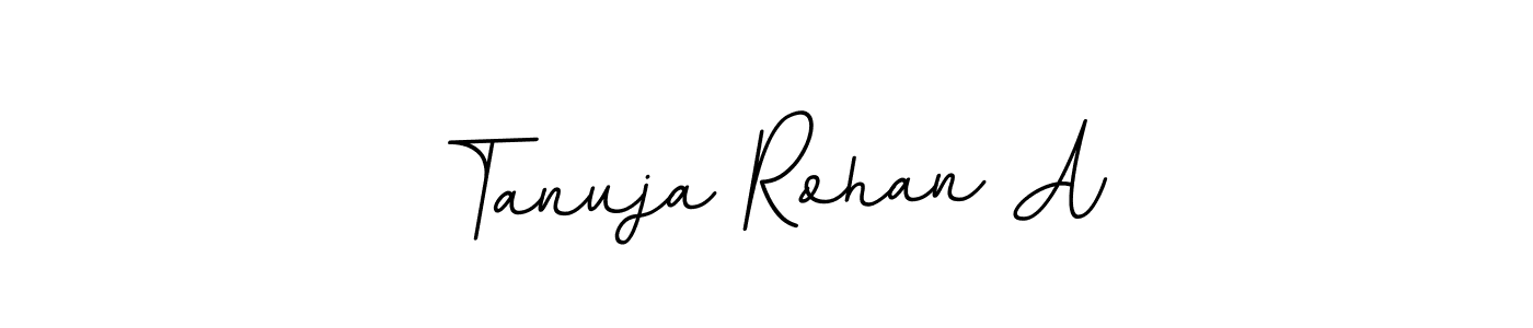 Use a signature maker to create a handwritten signature online. With this signature software, you can design (BallpointsItalic-DORy9) your own signature for name Tanuja Rohan A. Tanuja Rohan A signature style 11 images and pictures png