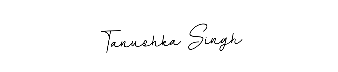 Create a beautiful signature design for name Tanushka Singh. With this signature (BallpointsItalic-DORy9) fonts, you can make a handwritten signature for free. Tanushka Singh signature style 11 images and pictures png