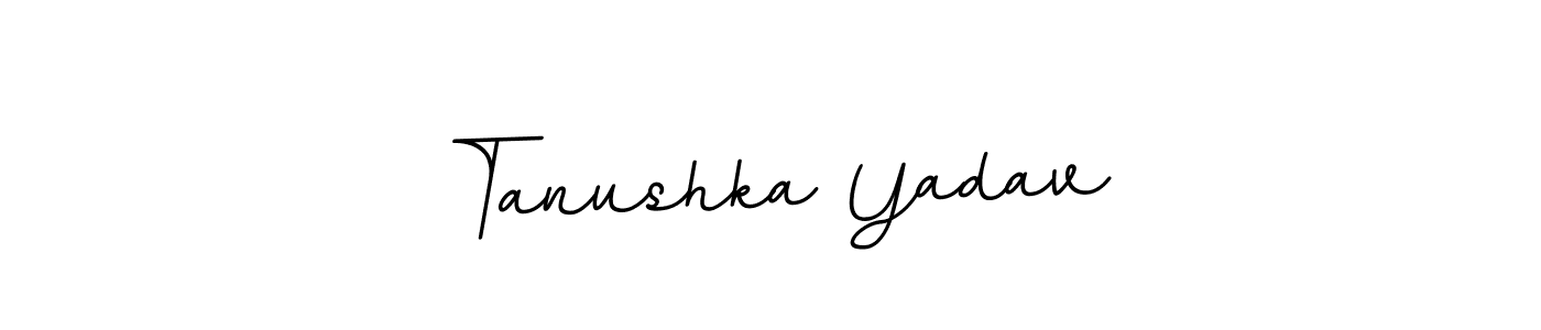 It looks lik you need a new signature style for name Tanushka Yadav. Design unique handwritten (BallpointsItalic-DORy9) signature with our free signature maker in just a few clicks. Tanushka Yadav signature style 11 images and pictures png