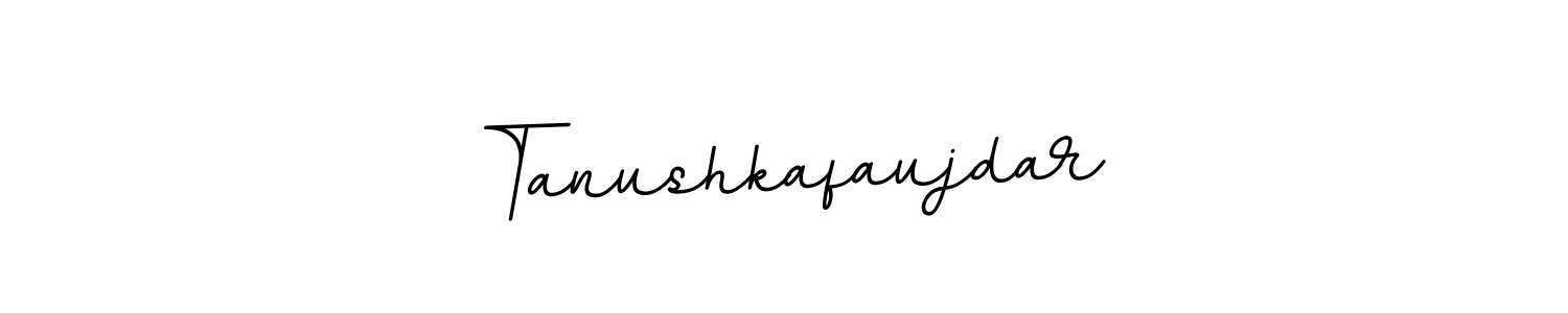 Make a beautiful signature design for name Tanushkafaujdar. With this signature (BallpointsItalic-DORy9) style, you can create a handwritten signature for free. Tanushkafaujdar signature style 11 images and pictures png