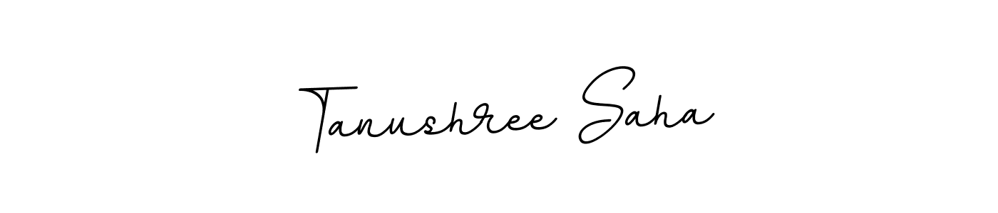 How to make Tanushree Saha name signature. Use BallpointsItalic-DORy9 style for creating short signs online. This is the latest handwritten sign. Tanushree Saha signature style 11 images and pictures png
