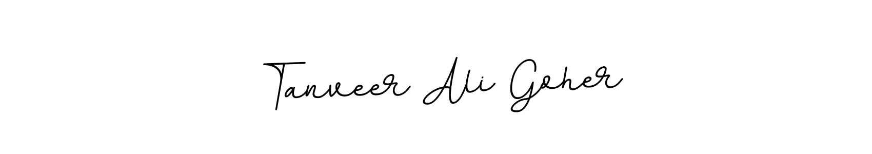 The best way (BallpointsItalic-DORy9) to make a short signature is to pick only two or three words in your name. The name Tanveer Ali Goher include a total of six letters. For converting this name. Tanveer Ali Goher signature style 11 images and pictures png
