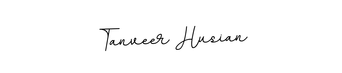 Design your own signature with our free online signature maker. With this signature software, you can create a handwritten (BallpointsItalic-DORy9) signature for name Tanveer Husian. Tanveer Husian signature style 11 images and pictures png